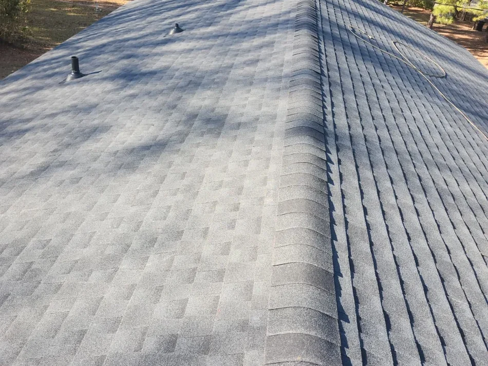 Shingle roof plane on a finished JJ Construction job